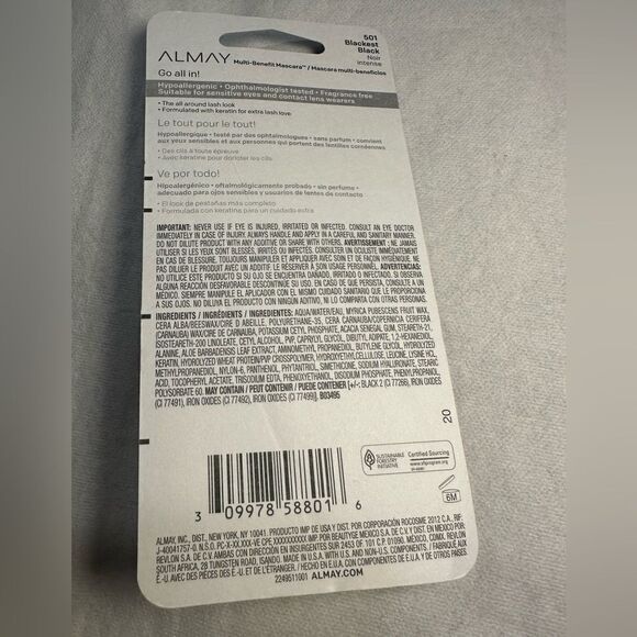 may Mascara, Volume, Length, Definition & Conditioning Color: 501 Blackest Black - Picture 4 of 4